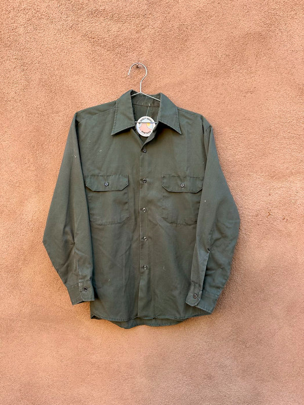 Drab Green Army Shirt m/L as is