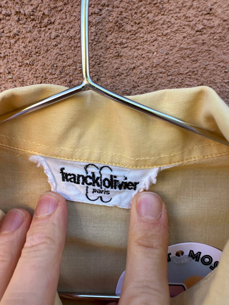 Yellow Franck Olivier Cotton Blouse, small