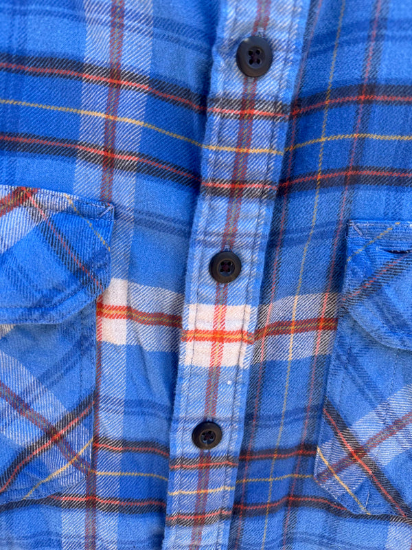 Blue and Orange Pendleton Flannel Shirt