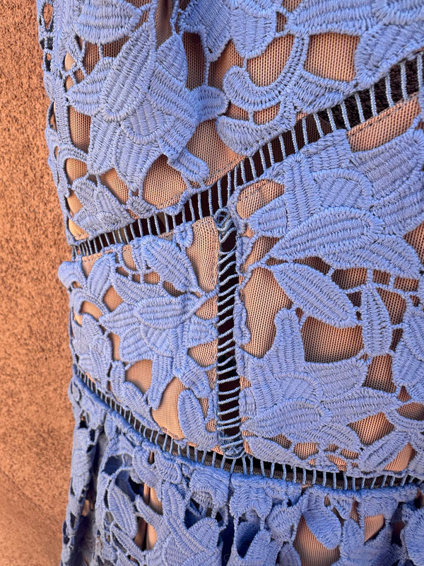 Self-Portrait Periwinkle Lace Dress, NWT