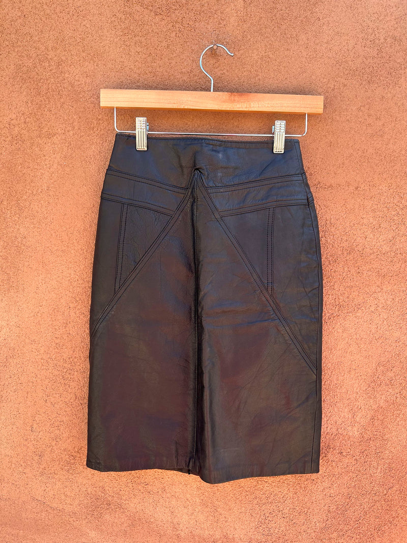 Black Leather Skirt, Size 5/6