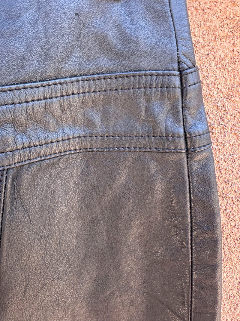 Black Leather Skirt, Size 5/6