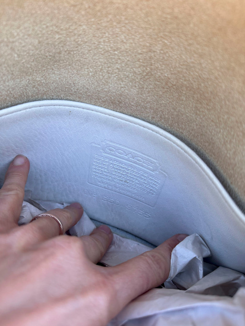 Eggshell Coach Crossbody Bag