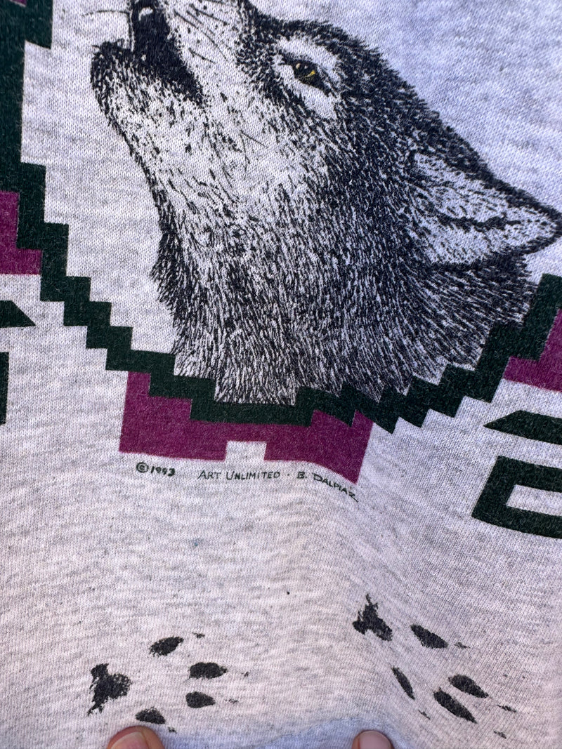 Southwest Wolf Sweatshirt with Pockets
