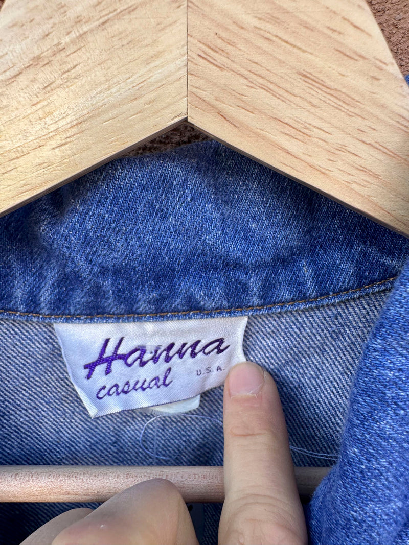 Hanna Casual Cropped Denim Jacket