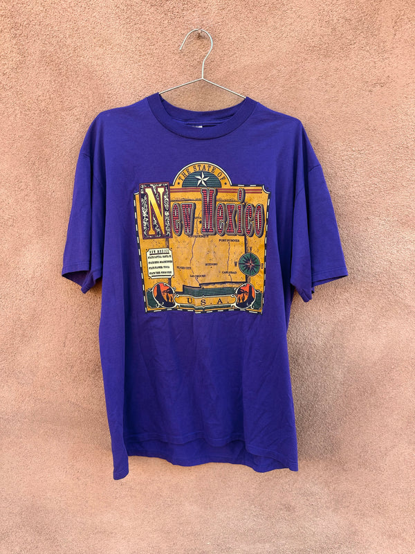 The State of New Mexico Purple T-shirt