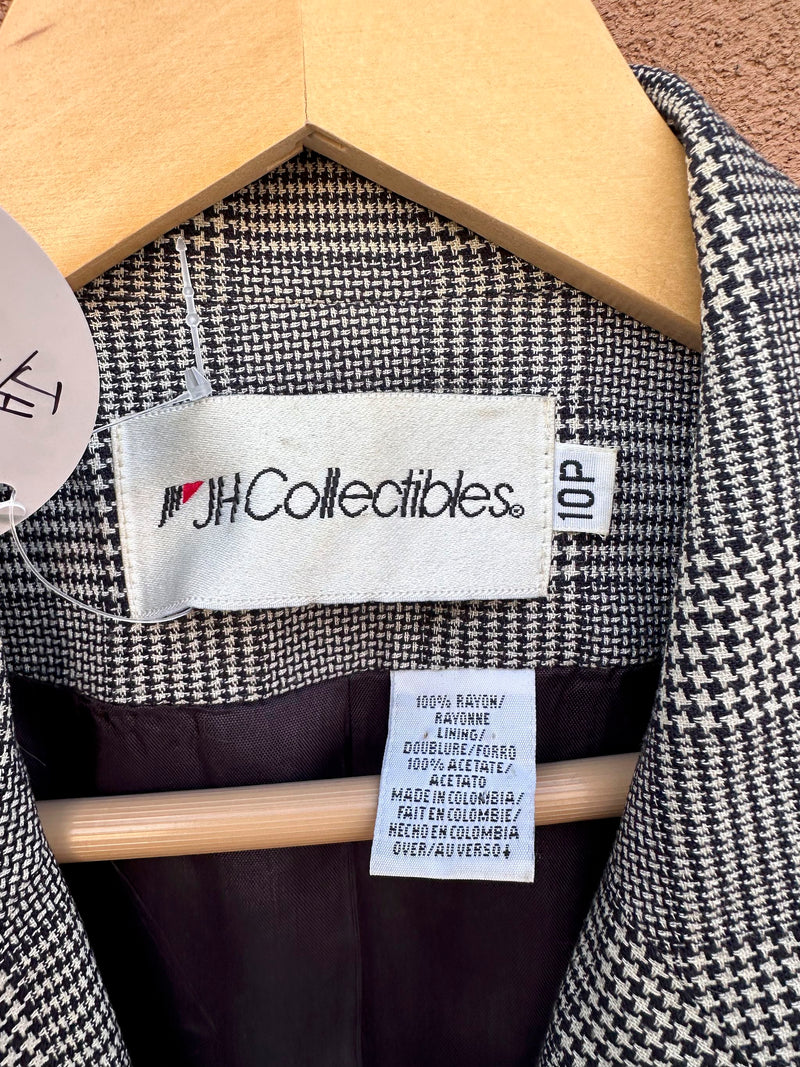 JH Collectibles Houndstooth Plaid Blazer, 10P
