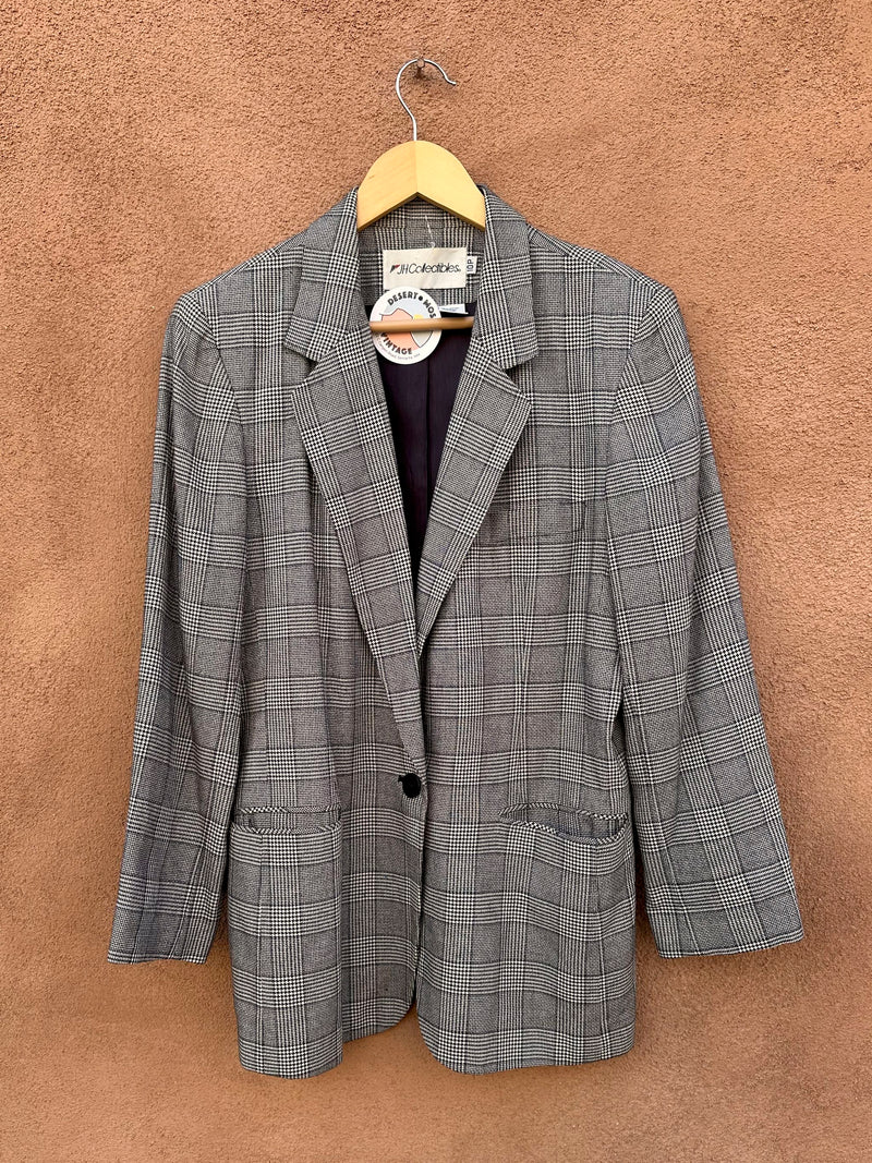 JH Collectibles Houndstooth Plaid Blazer, 10P