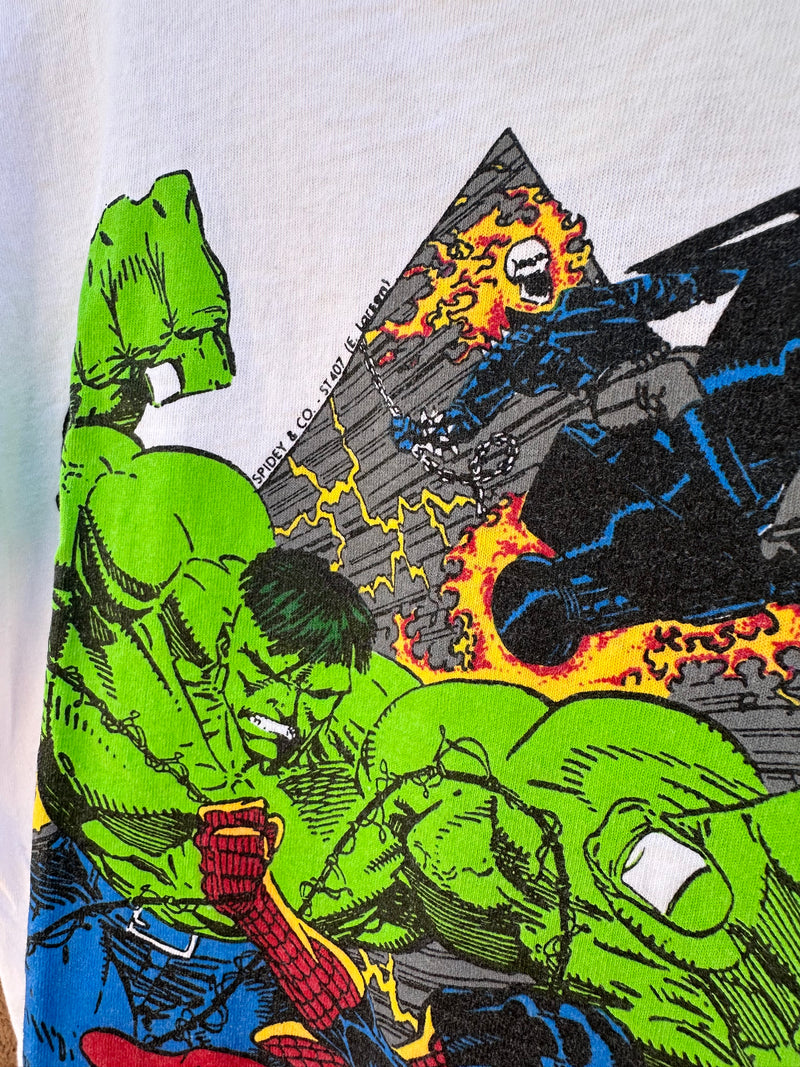 1992 Marvel Spider-Man, Hulk, Green Goblin, & Ghost Rider T-shirt