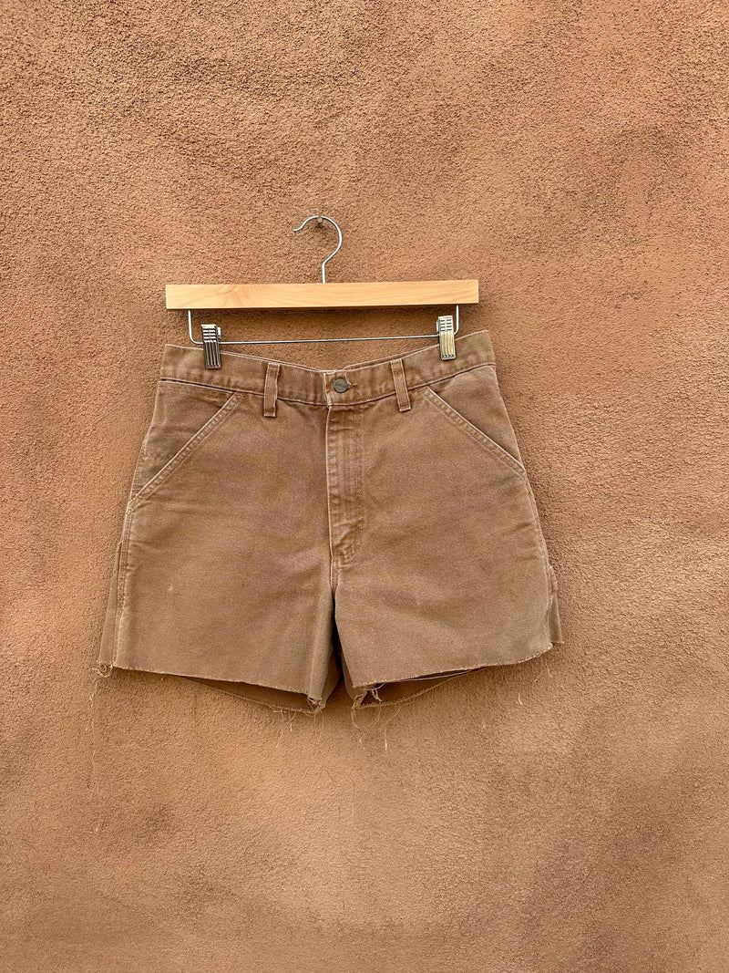 Brown Duck Canvas Union Made Carhartt Cut Off Shorts - 31
