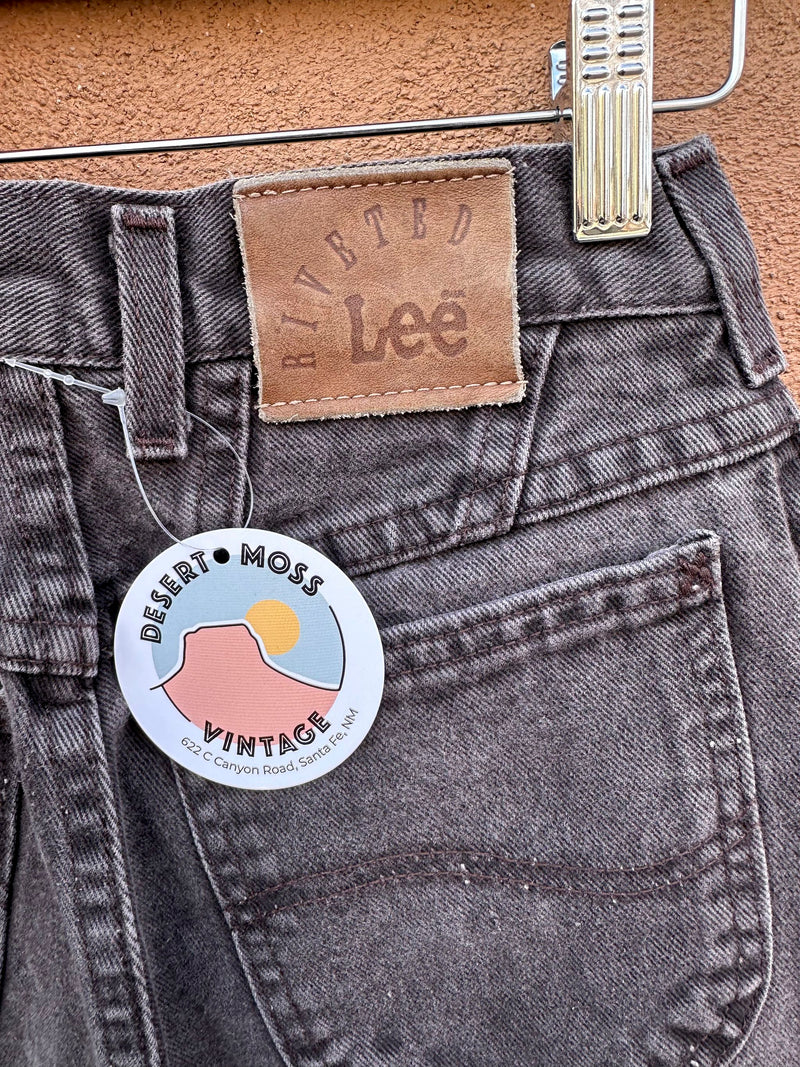 90's Lee Riveted Black Jeans, w: 24