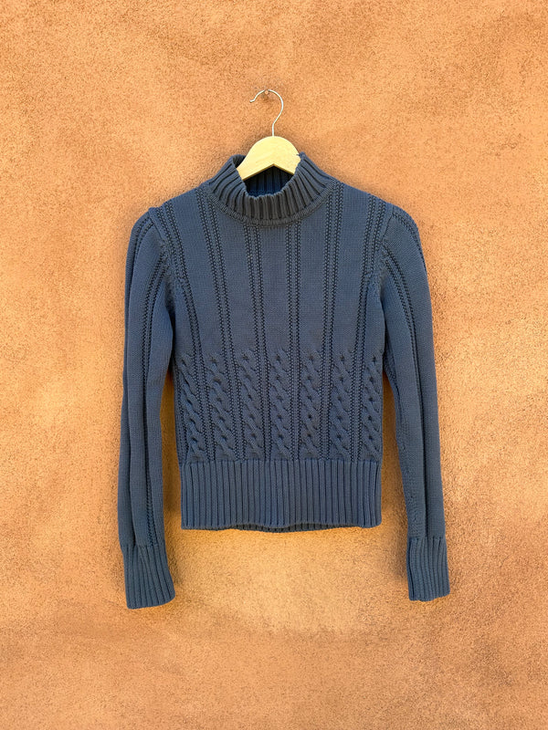 Blue Pendleton Cotton Sweater - Small