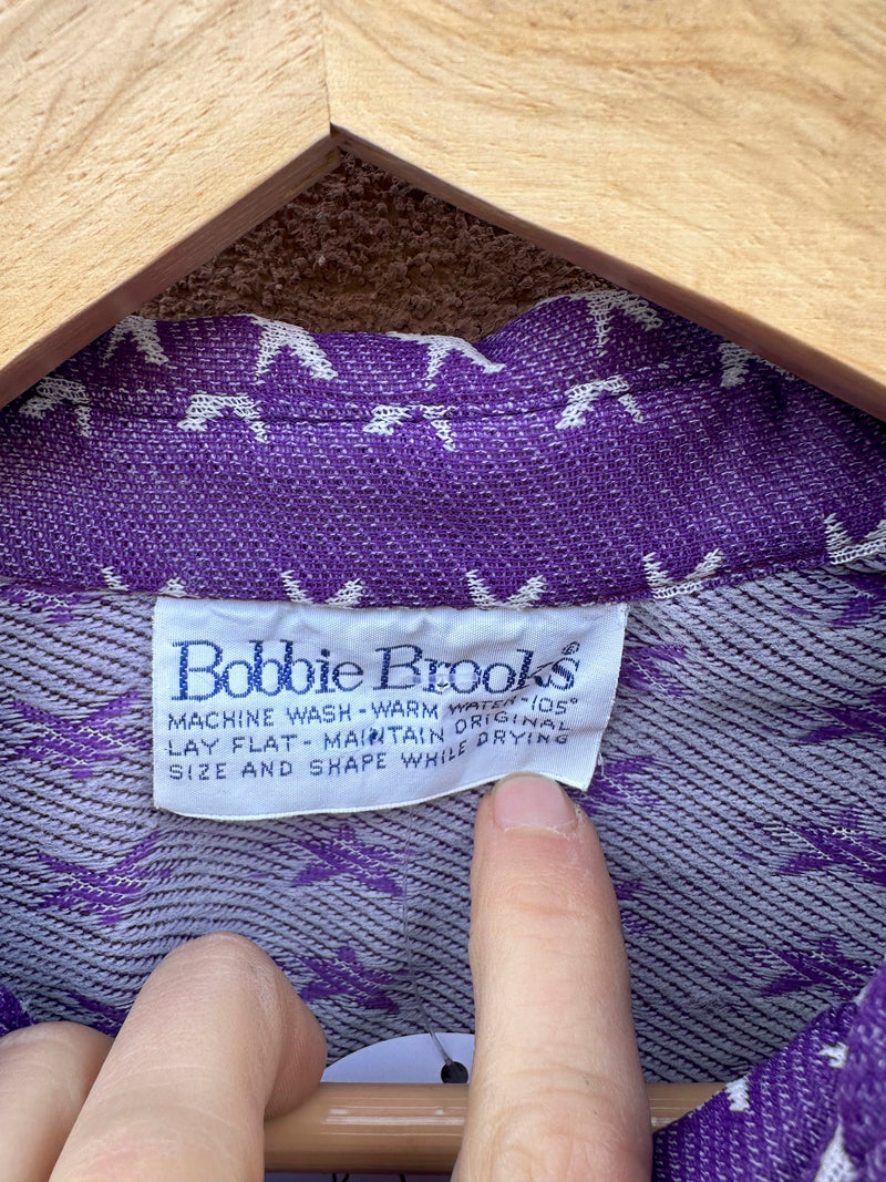 1960's Bobbie Brooks Purple Go Go Dress with Stars