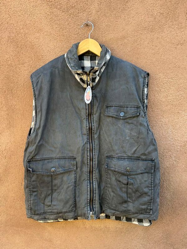 80's Branded Lion Reversible Vest M/L - as is