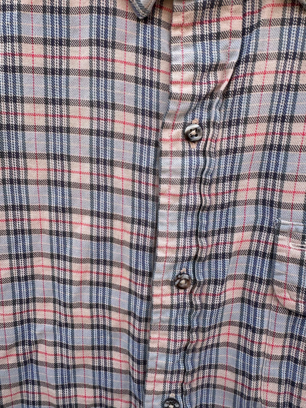 1980's Alan's Plaid Shirt Cotton/Wool Blend