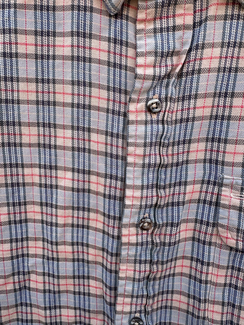 1980's Alan's Plaid Shirt Cotton/Wool Blend