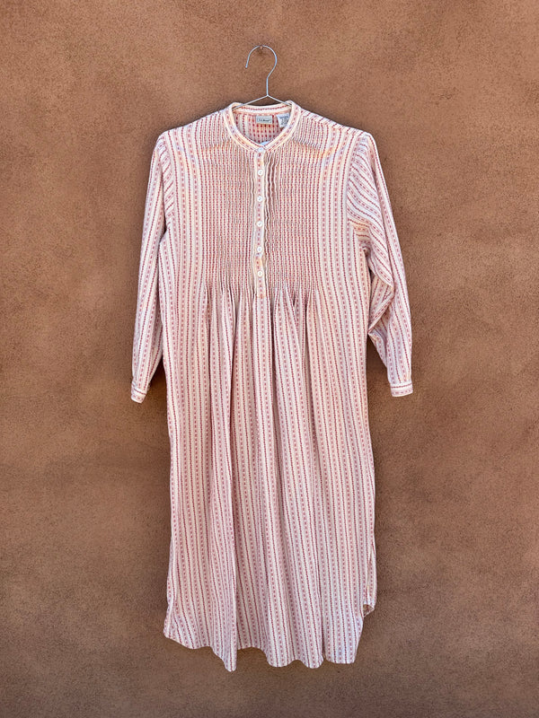 L.L.Bean Long Sleeve Cotton Flannel Nightgown