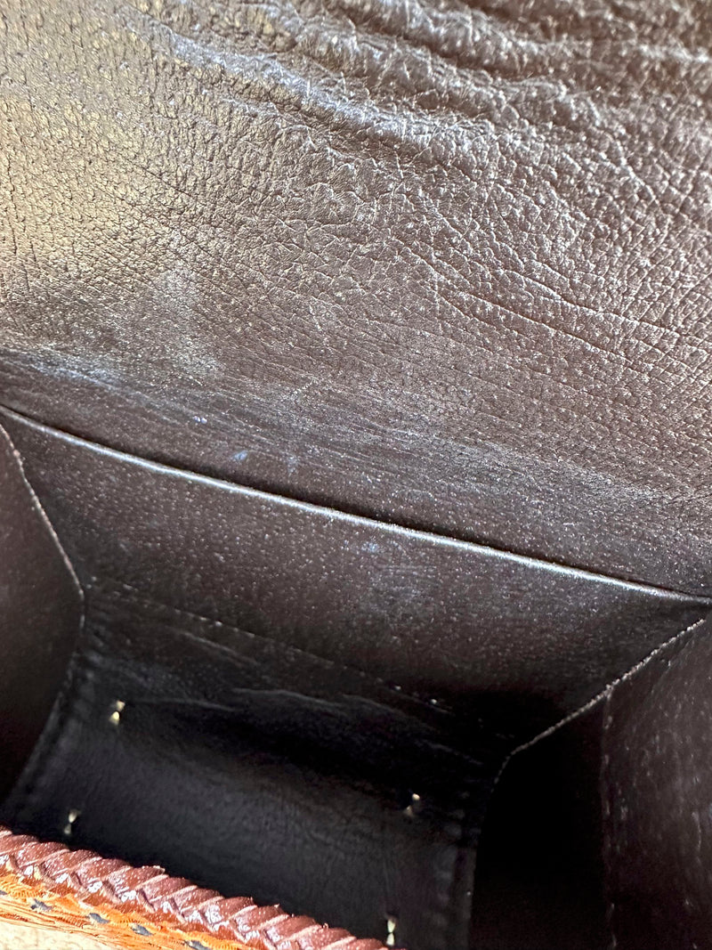 1970's Tooled & Embossed Leather Purse with Thistle