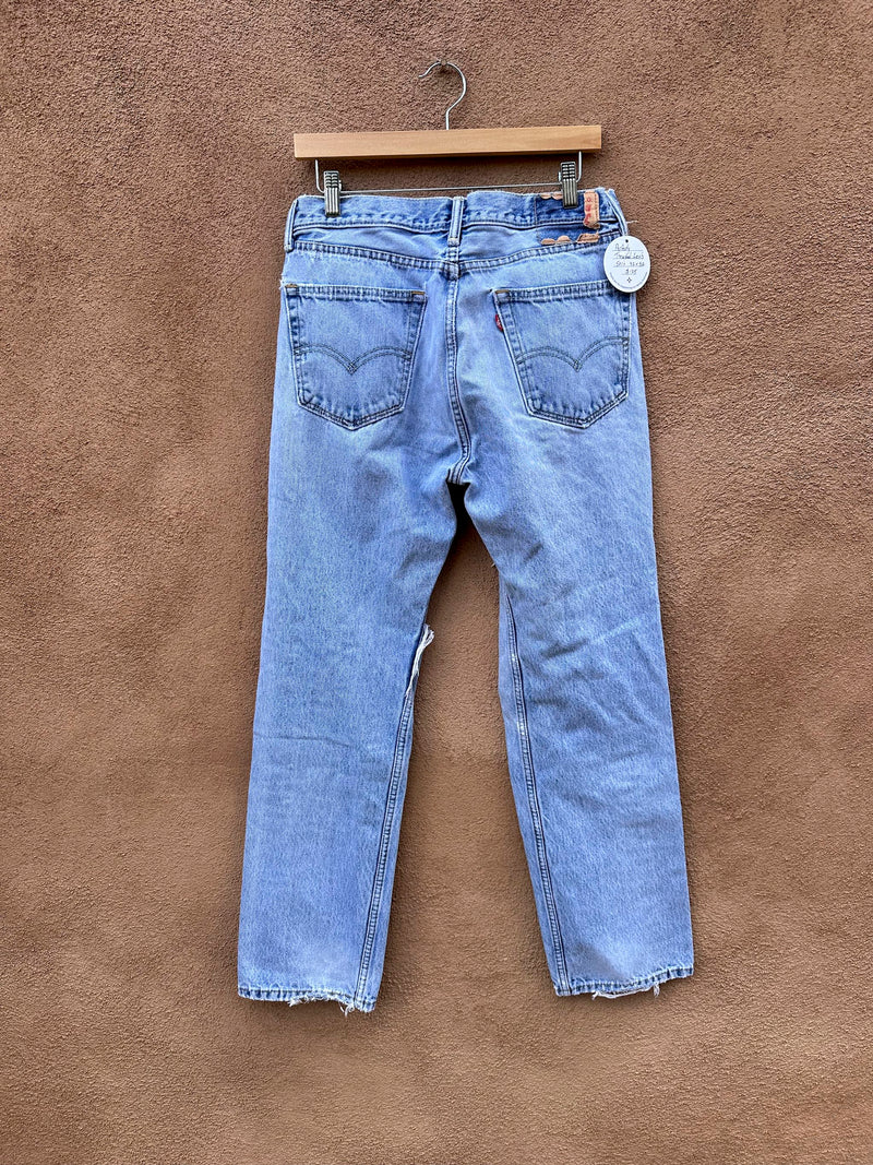 Perfectly Thrashed Levi's 501's 32 x 32
