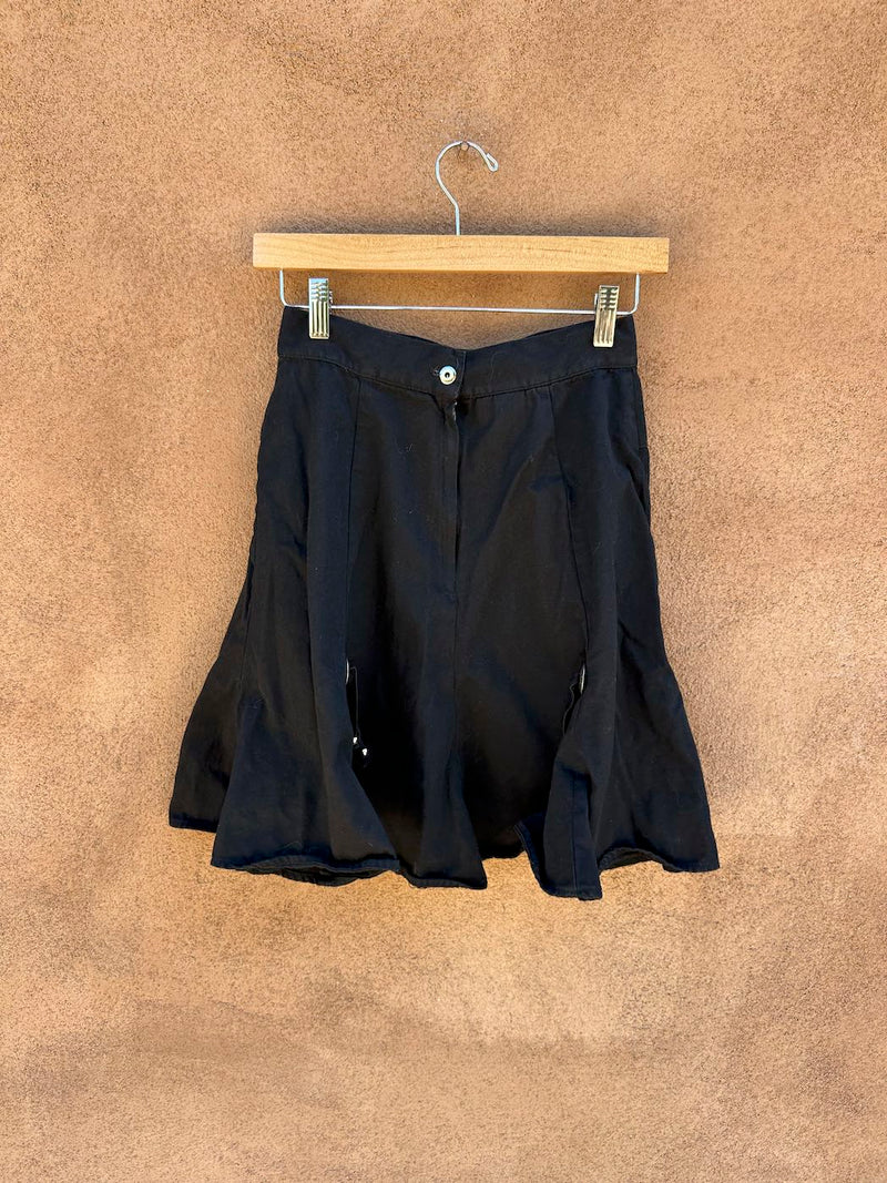 Black Circle T Western Mini Flare Skirt 5/6