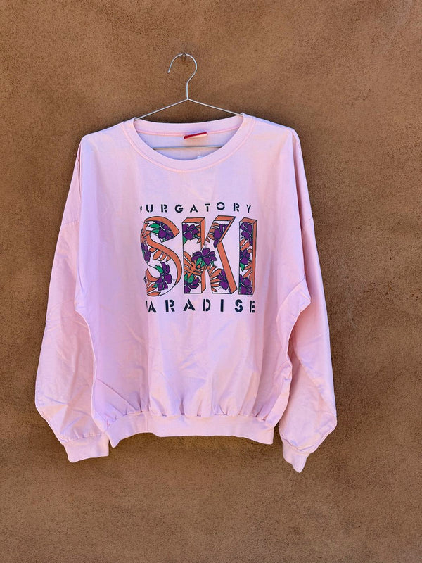 1987 Long Sleeve Pink Ski Purgatory Tee