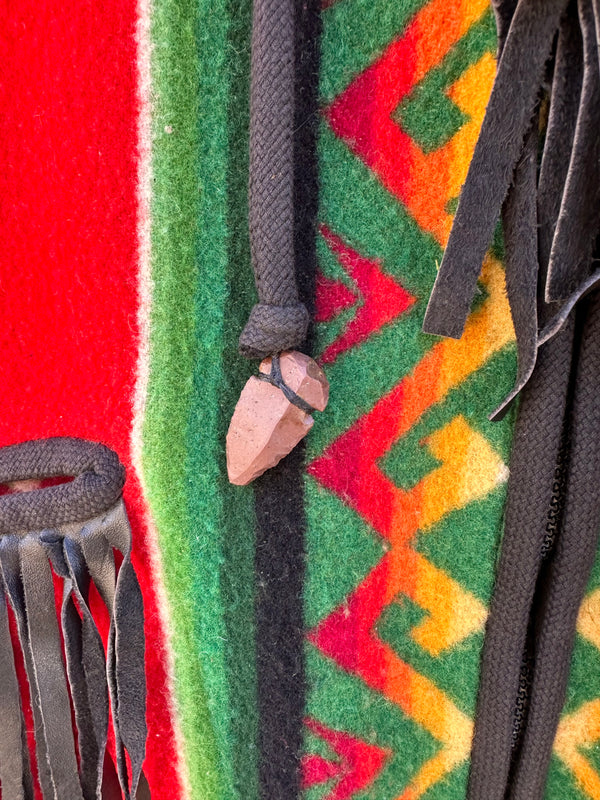 Handmade Pendleton Jacket with Fringe Pockets & Arrowheads