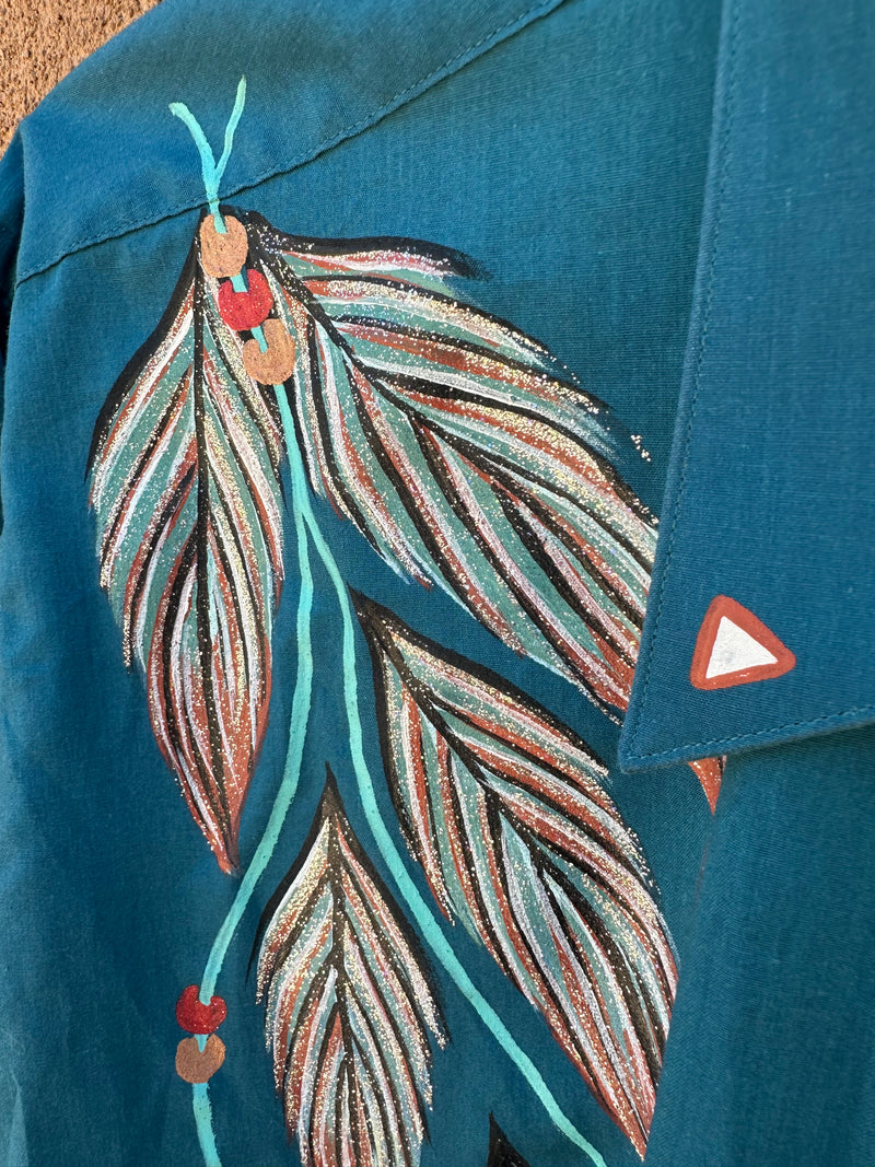 1980's Wayne Scott Hand Painted Shirt