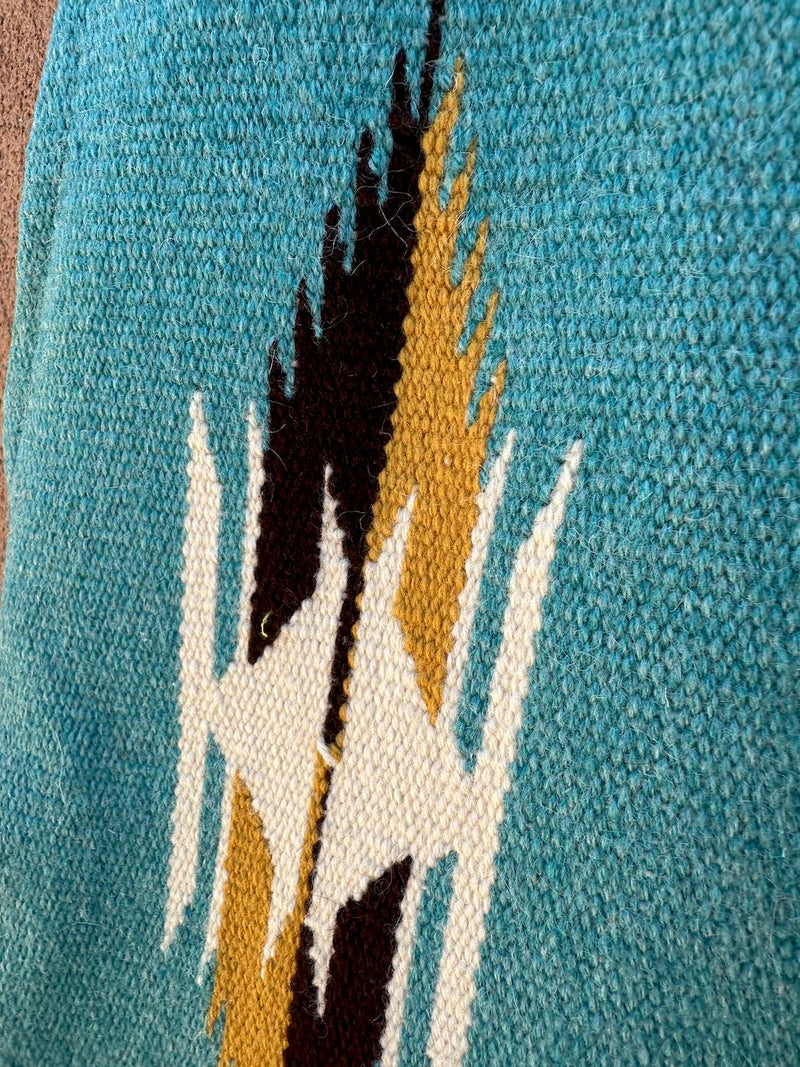 1960's Ortegas Weaving Shop Turquoise Vest