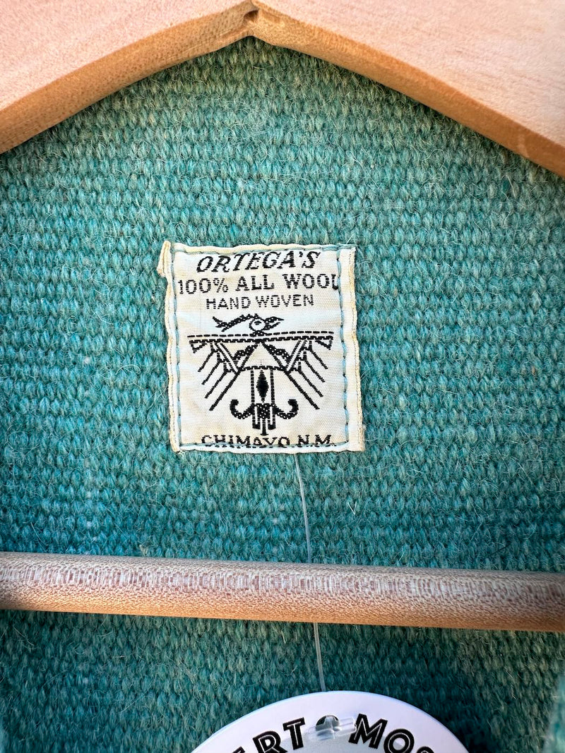 1960's Ortegas Weaving Shop Turquoise Vest