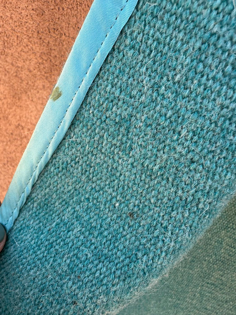 1960's Ortegas Weaving Shop Turquoise Vest