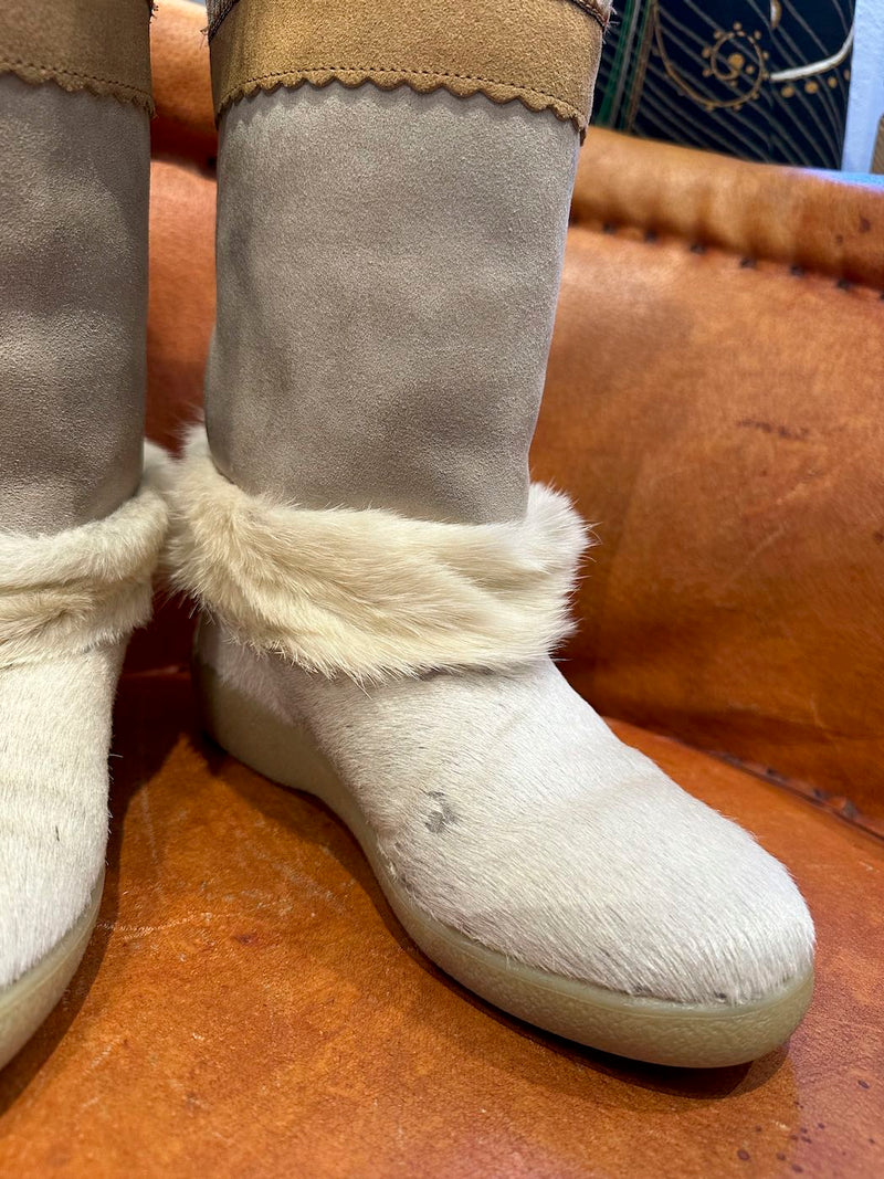 Oscar Sport Suede and Fur Boots 39EU, 8.5US