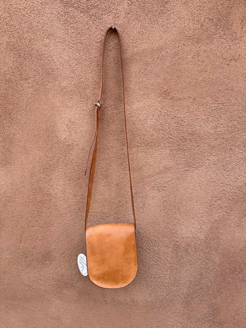 Small Brown Leather Crossbody Saddlebag