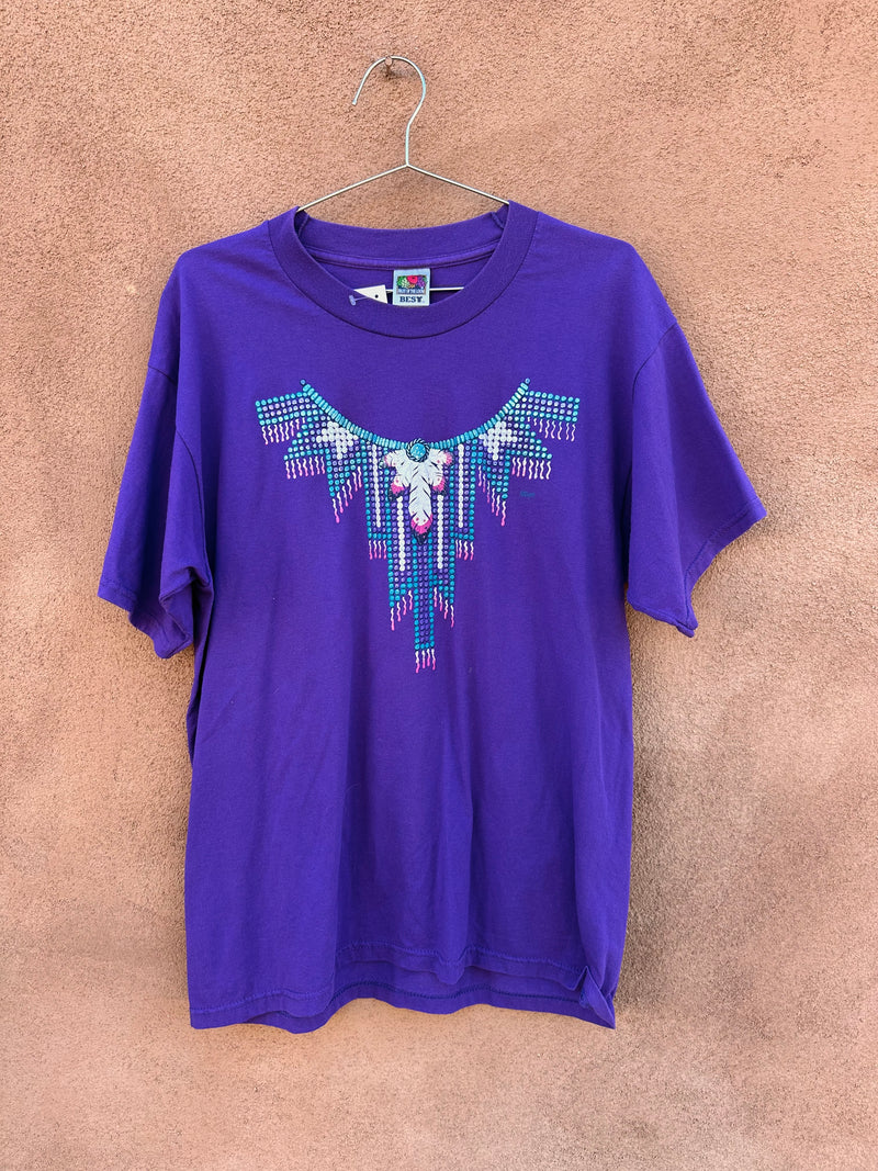 Native Indian Southwest Style Purple T-shirt