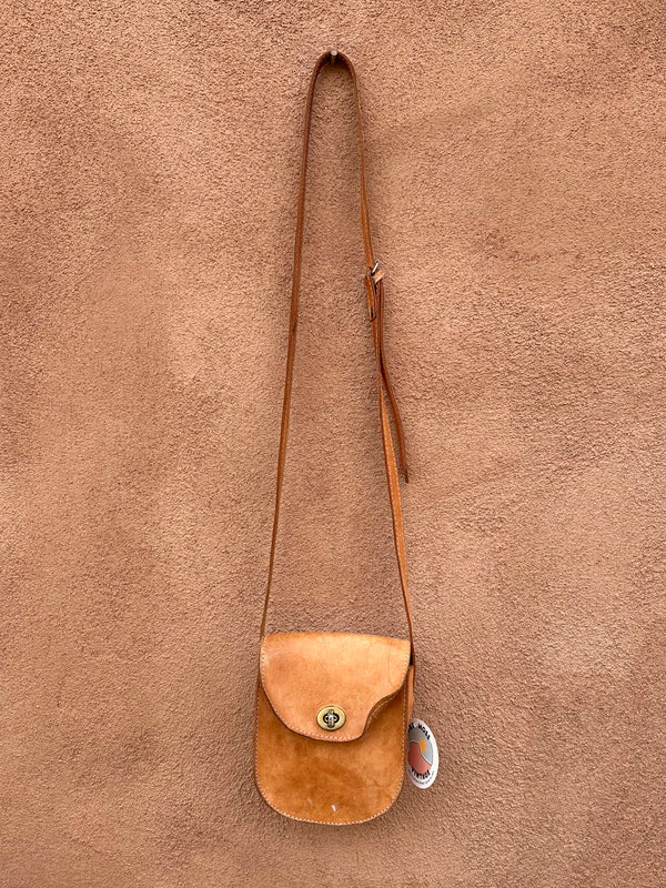 Small Brown Leather Crossbody Saddlebag