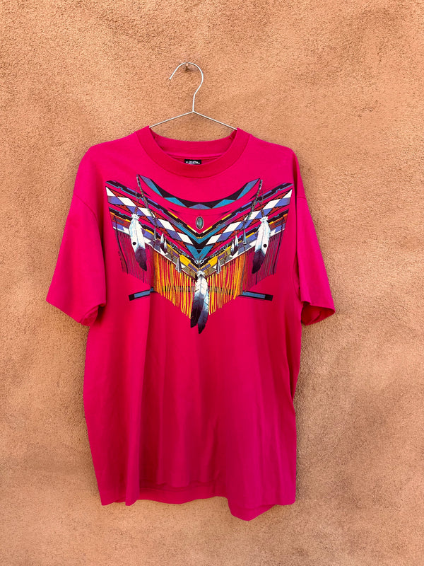 Magenta American Indian T-shirt