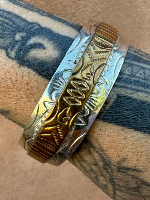 Sterling Brass Cuff with Bears