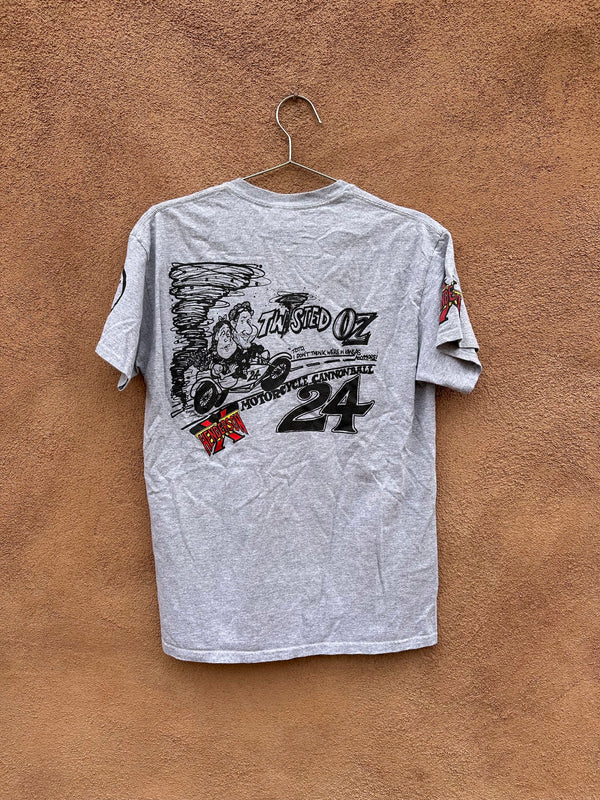 Twisted Oz Motorcycle Cannonball 24 T-shirt