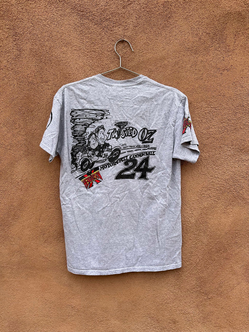 Twisted Oz Motorcycle Cannonball 24 T-shirt