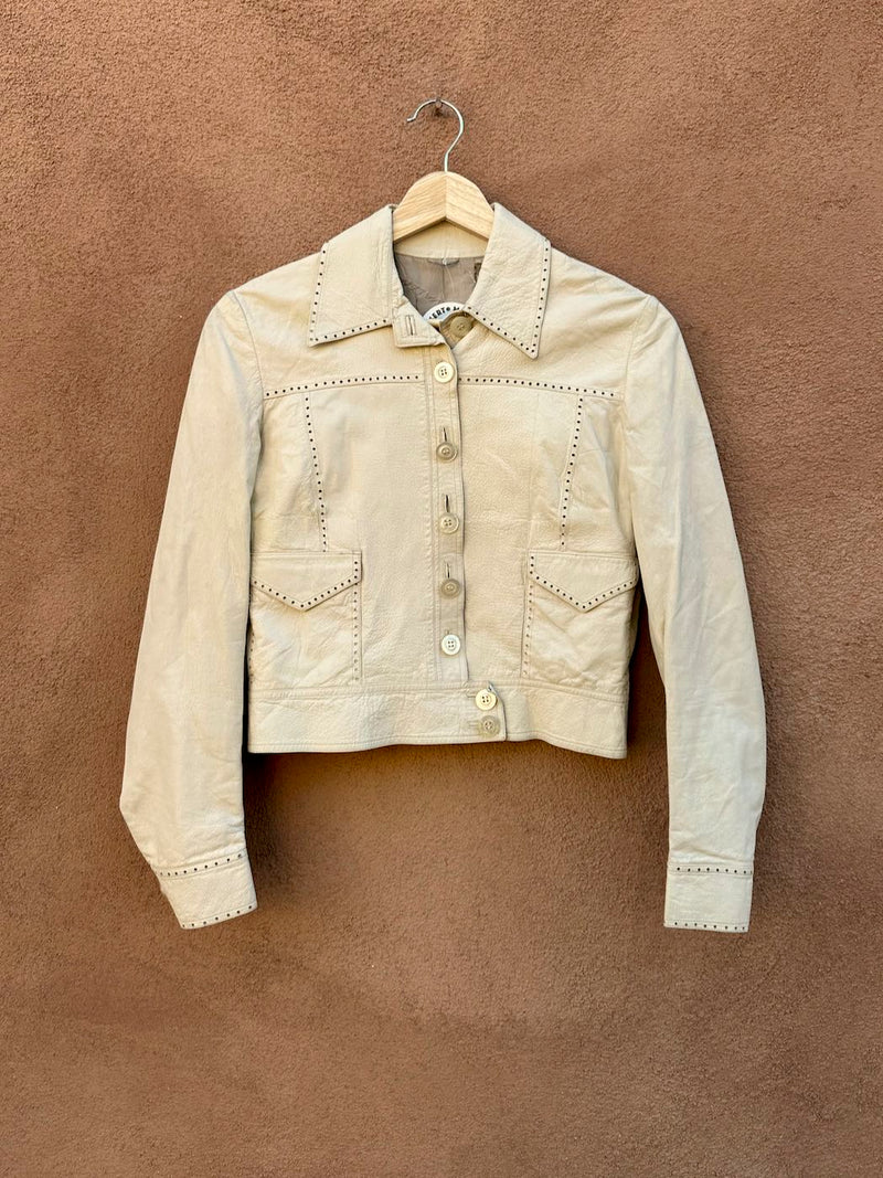 Mario Valentino 1980's Era Leather Jacket - as is