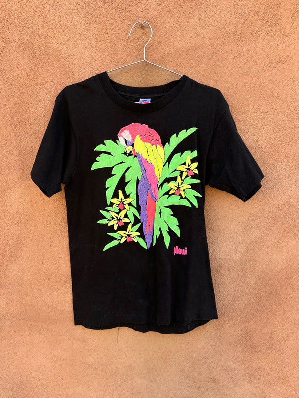 Puff Paint Parrot Maui T-shirt