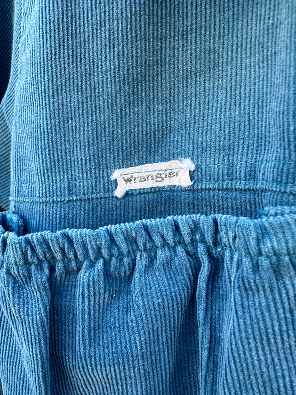 Blue Corduroy Coveralls by Wrangler - 1970's