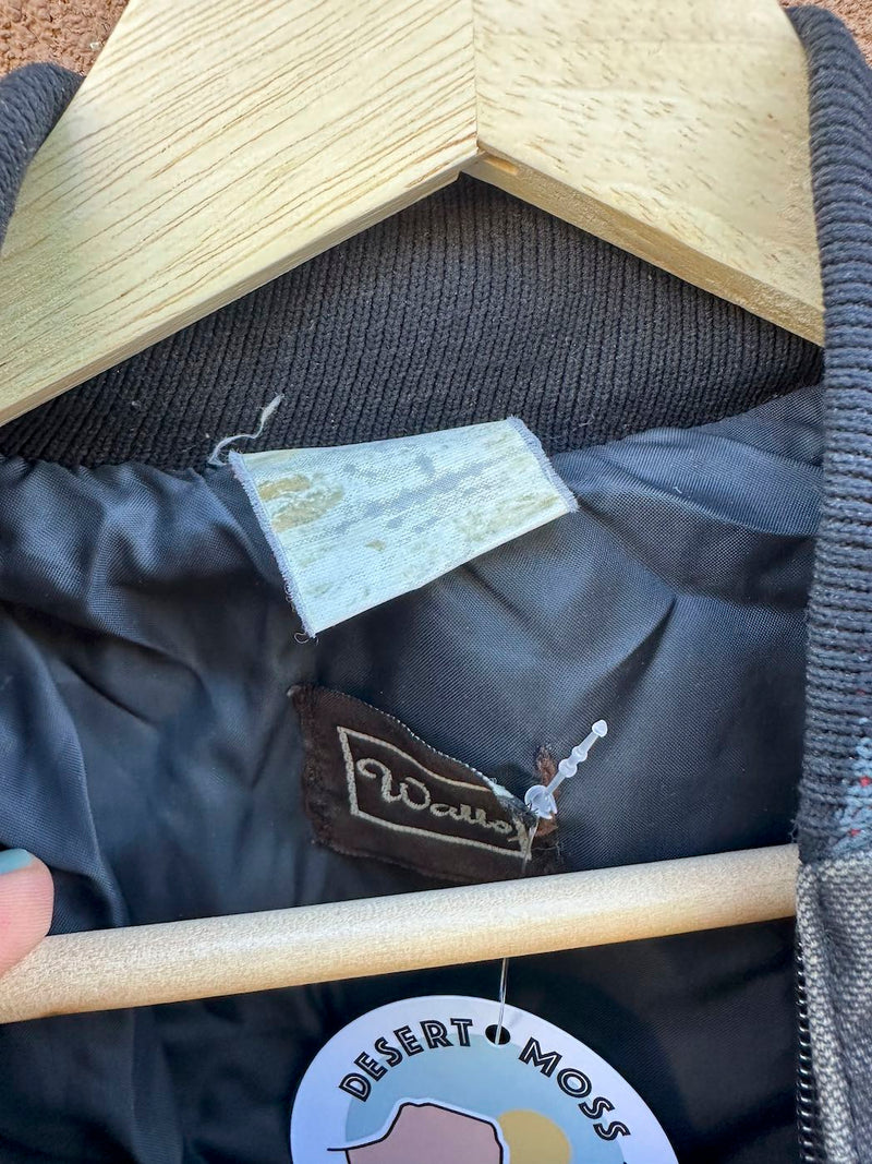 Walls Canvas Bomber with Southwestern Details - as is