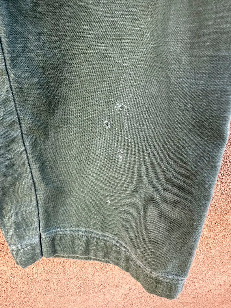 Drab Green Military Issue Cotton Trousers Vietnam Era, Cotton Sateen
