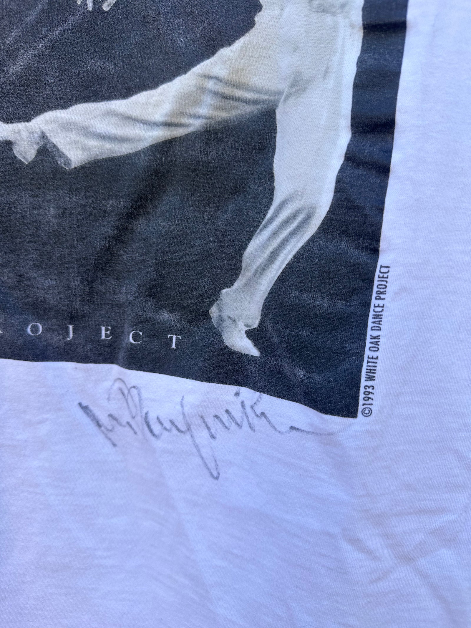 Vintage Mikhail Baryshnikov White Oak Dance T-shirt - Autographed 
