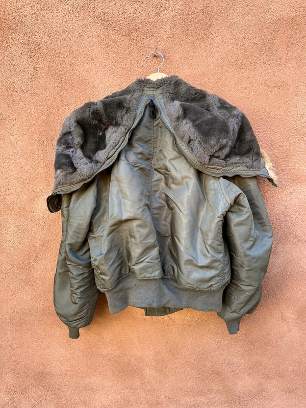 Authentic Military Cold Weather Flight Jacket (Cropped) with Coyote Fur