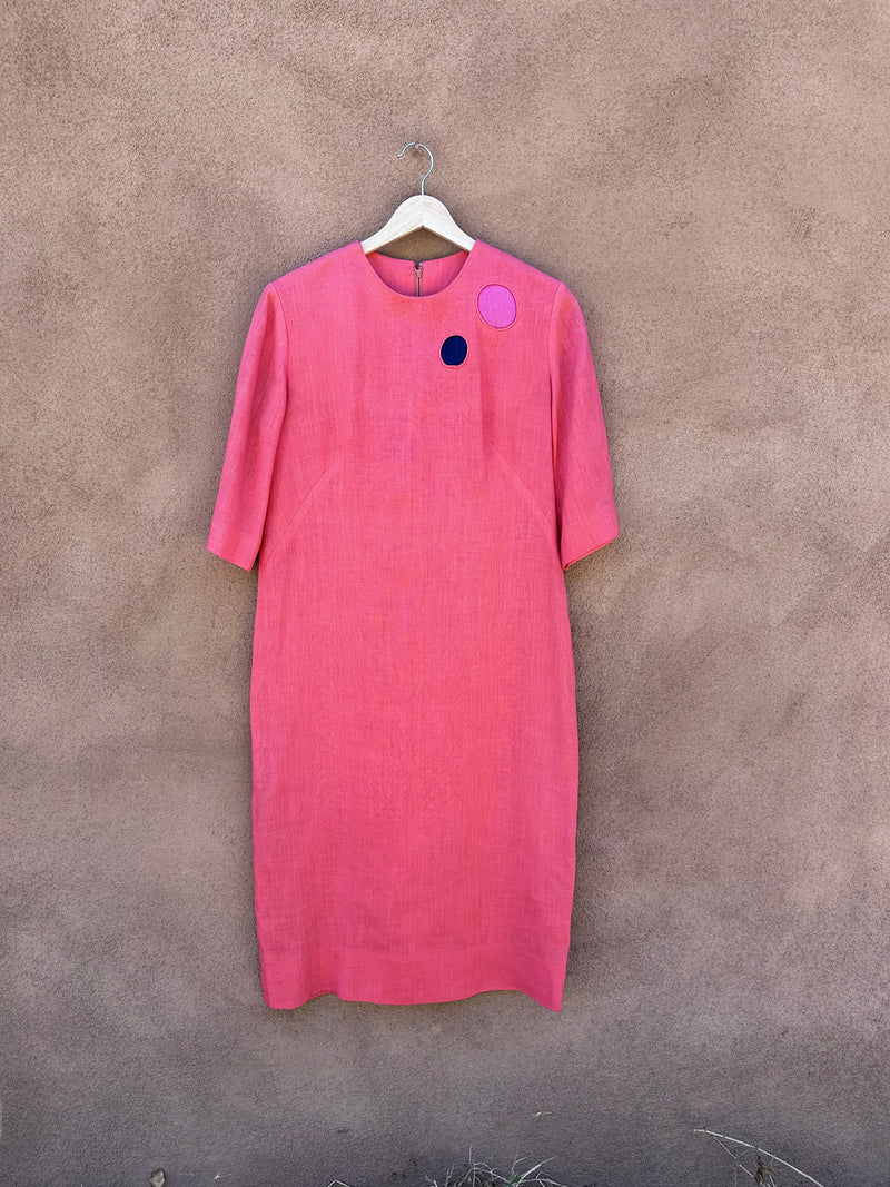 1960's Raymond's Fashions Pink Dress with Spots