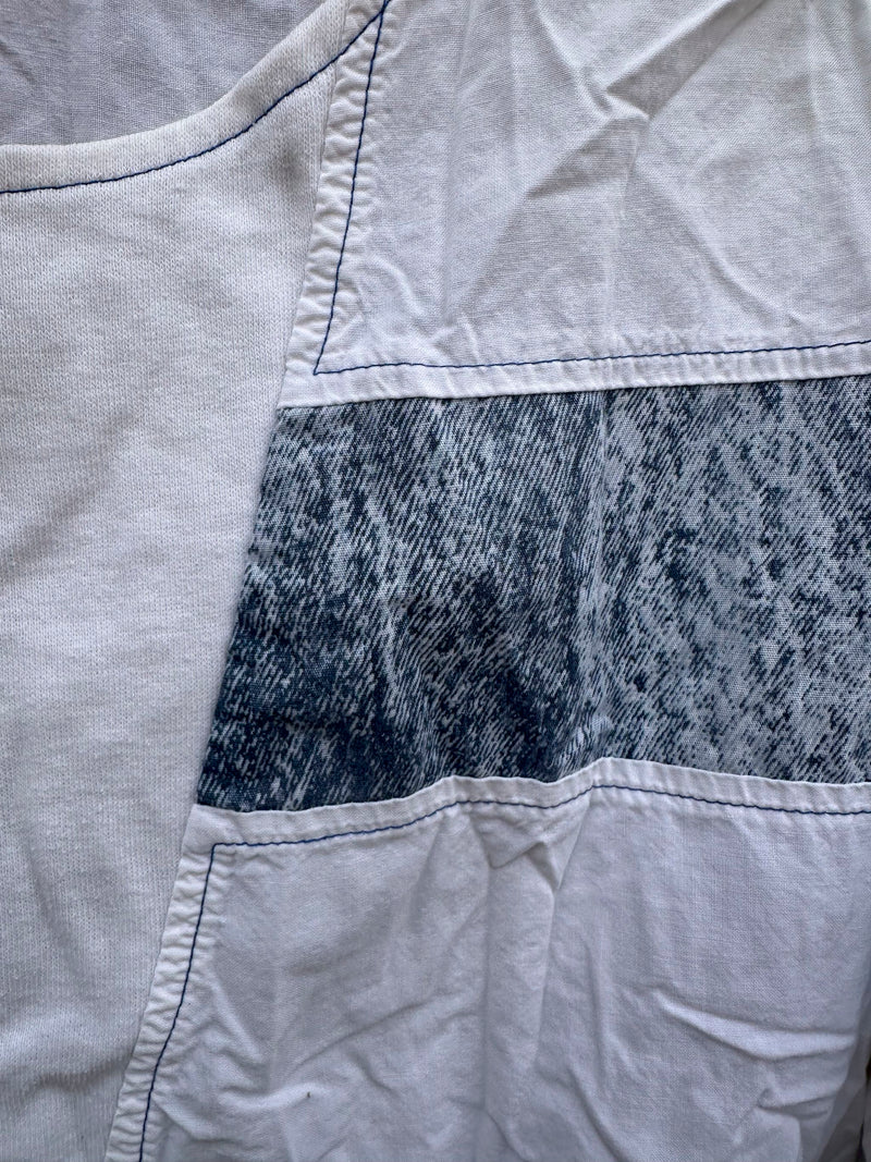 California Connection Inc. Patchwork 1980's 3/4 Sleeve Shirt