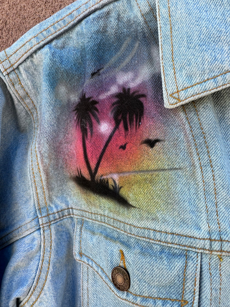 Belem (Brazil) Airbrushed Calvin Klein Denim Jacket