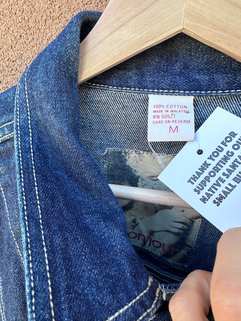 80's Bon Jour Denim Jacket with Southwest Flair