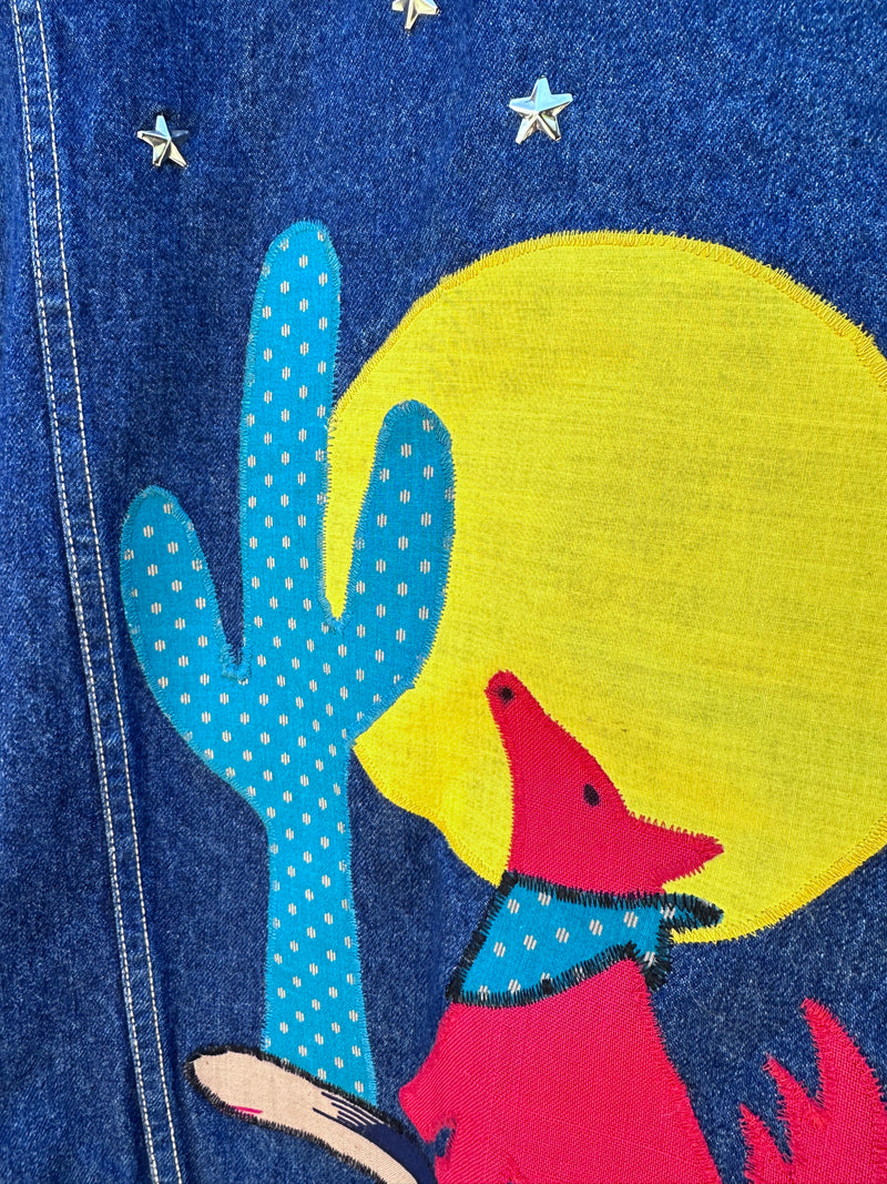 80's Bon Jour Denim Jacket with Southwest Flair